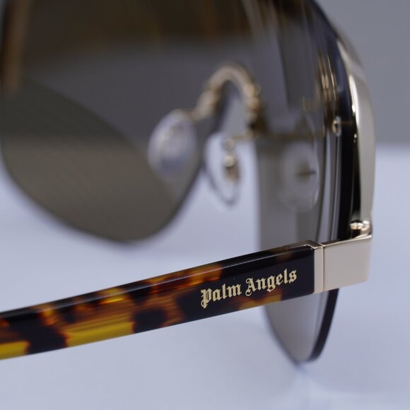 Palm Angels PERI10I KING 6064 Shield Sunglasses - Havana Gold /Brown - Picture 6 of 10